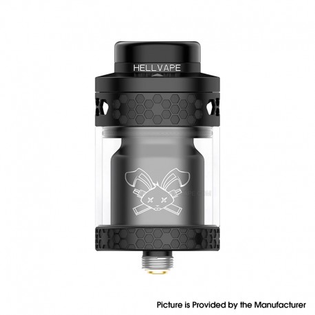 [Ships from Bonded Warehouse] Authentic Hellvape Dead Rabbit 4 RTA Tank Atomizer - Mattle Black, 3.5ml / 5.5ml, 26mm Diameter