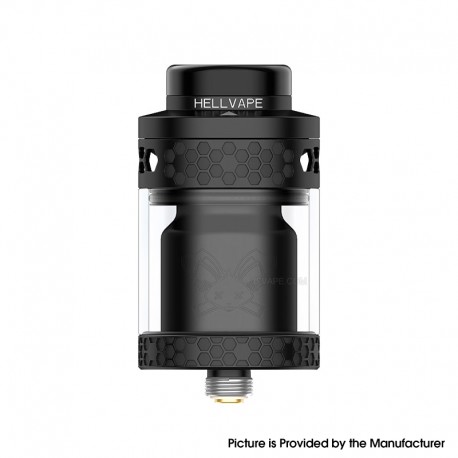 [Ships from Bonded Warehouse] Authentic Hellvape Dead Rabbit 4 RTA Tank Atomizer - Matte Full Black, 3.5 / 5.5ml, 26mm Diameter