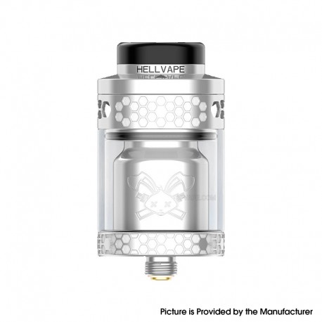 [Ships from Bonded Warehouse] Authentic Hellvape Dead Rabbit 4 RTA Tank Atomizer - Silver, 3.5ml / 5.5ml, 26mm Diameter