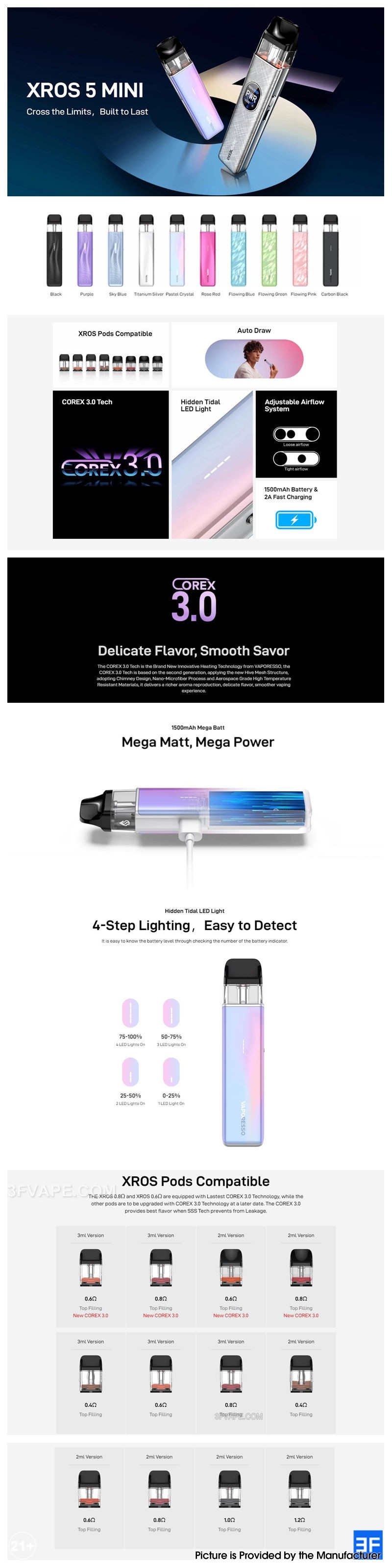 Authentic Vaporesso XROS 5 Mini Pod System Kit