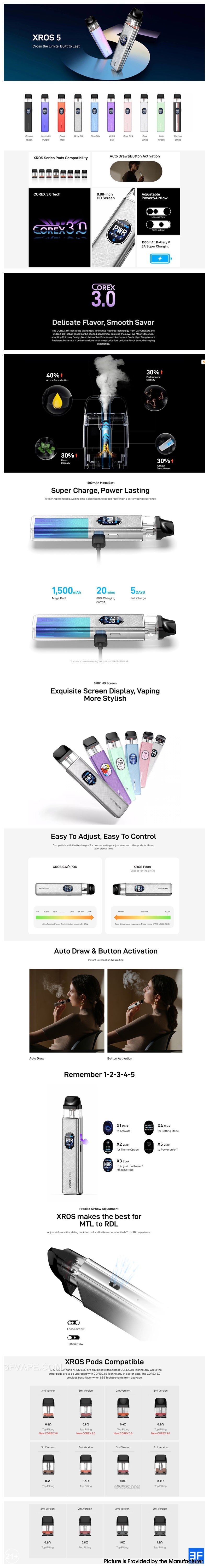 Authentic Vaporesso XROS 5 Pod System Kit