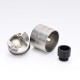 YFTK Haku Phenom Style RDA Rebuildable Dripping Atomizer w/ BF Pin - Silver, 316 Stainless Steel, 22mm Diameter