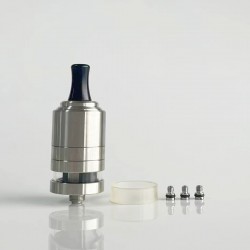 Rekavape Cocoon Style MTL RTA Rebuildable Tank Atomizer - Silver, 3.0ml, 2 x 0.9mm / 2 x 1.5mm Arip Pin, 22mm Diameter