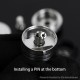YFTK Bottom Intake Base Deck V2 for FEV Flash e-Vapor V4.5 / V4.5S+ RTA Atomizer - Silver