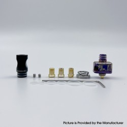 YFTK 909 Modify Nugg Style RBA for LVE Orion ll - Purple, 4 x Airflow Pins 1.0, 2.0, 3.0, 4.0mm