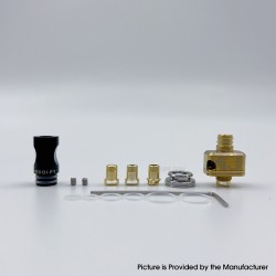 YFTK 909 Modify Nugg Style RBA for LVE Orion ll - Gold, 4 x Airflow Pins 1.0, 2.0, 3.0, 4.0mm