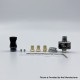 YFTK 909 Modify Nugg Style RBA for LVE Orion ll - Black, 4 x Airflow Pins 1.0, 2.0, 3.0, 4.0mm