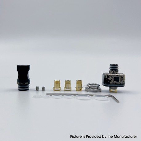 YFTK 909 Modify Nugg Style RBA for LVE Orion ll - Black, 4 x Airflow Pins 1.0, 2.0, 3.0, 4.0mm