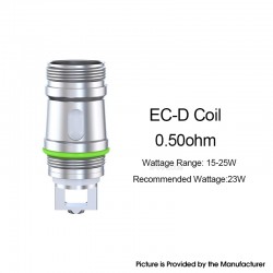 [Ships from Bonded Warehouse] Authentic Eleaf EC-D 0.5ohm Coil Heads for Atalantis Mega iStick X80, iStick XC100 Kit - (5 PCS)