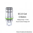 [Ships from Bonded Warehouse] Authentic Eleaf EC-D 0.5ohm Coil Heads for Atalantis Mega iStick X80, iStick XC100 Kit - (5 PCS)