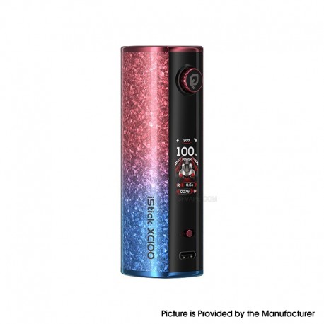 [Ships from Bonded Warehouse] Authentic Eleaf iStick XC100 100W VW Box Mod - Red-Blue Gradient, 1 x 18650 / 21700