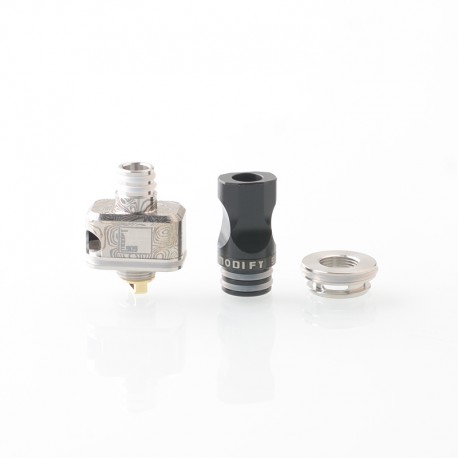 909 Modify Nugg Style RBA for LVE Orion ll - Silver, 4 x Airflow Pins 1.0, 2.0, 3.0, 4.0mm