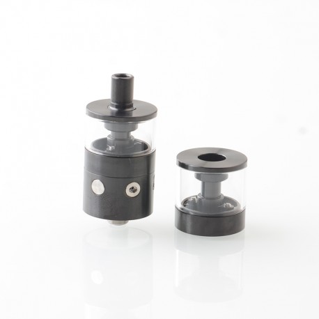 pNeumatyca Style RTA Rebuildable Tank Atomizer - Black, SS + Glass, 3.5ml, 22mm Diameter