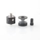 pNeumatyca Style RTA Rebuildable Tank Atomizer - Black, SS + Glass, 3.5ml, 22mm Diameter