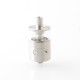 pNeumatyca Style RTA Rebuildable Tank Atomizer - Silver, SS + Glass, 3.5ml, 22mm Diameter