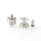 pNeumatyca Style RTA Rebuildable Tank Atomizer - Silver, SS + Glass, 3.5ml, 22mm Diameter