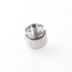 pNeumatyca Style RTA Rebuildable Tank Atomizer - Silver, SS + Glass, 3.5ml, 22mm Diameter