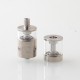 pNeumatyca Style RTA Rebuildable Tank Atomizer with 4.2ml Tank Tube - Silver, Titanium + Glass, 3.5ml, 22mm Diameter