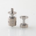 pNeumatyca Style RTA Rebuildable Tank Atomizer with 4.2ml Tank Tube - Silver, Titanium + Glass, 3.5ml, 22mm Diameter