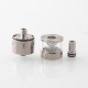 pNeumatyca Style RTA Rebuildable Tank Atomizer with 4.2ml Tank Tube - Silver, Titanium + Glass, 3.5ml, 22mm Diameter