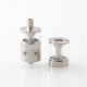 pNeumatyca Style RTA Rebuildable Tank Atomizer with 4.2ml Tank Tube - Silver, SS + Glass, 3.5ml, 22mm Diameter