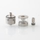 pNeumatyca Style RTA Rebuildable Tank Atomizer with 4.2ml Tank Tube - Silver, SS + Glass, 3.5ml, 22mm Diameter