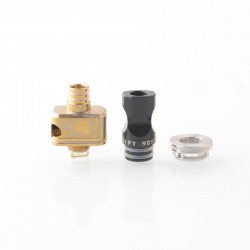 YFTK 909 Modify Nugg Style RBA for LVE Orion ll - Gold, 4 x Airflow Pins 1.0, 2.0, 3.0, 4.0mm