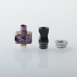 YFTK 909 Modify Nugg Style RBA for LVE Orion ll - Purple, 4 x Airflow Pins 1.0, 2.0, 3.0, 4.0mm