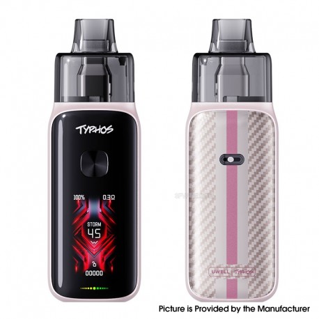 [Ships from Bonded Warehouse] Authentic Uwell Typhos Pro 45W Pod System Kit - Sakura Pink, 3000mAh, 6ml, 0.3ohm / 0.6ohm