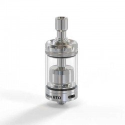 Authentic Auguse SEAMAN RTA Rebuildable Tank Atomizer - Silver, Stainless Steel + Glass, 5.0ml, 23mm Diameter