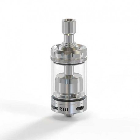 Authentic Auguse SEAMAN RTA Rebuildable Tank Atomizer - Silver, Stainless Steel + Glass, 5.0ml, 23mm Diameter