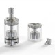 Authentic Auguse SEAMAN RTA Rebuildable Tank Atomizer - Silver, Stainless Steel + Glass, 5.0ml, 23mm Diameter
