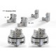 Authentic Auguse SEAMAN RTA Rebuildable Tank Atomizer - Silver, Stainless Steel + Glass, 5.0ml, 23mm Diameter