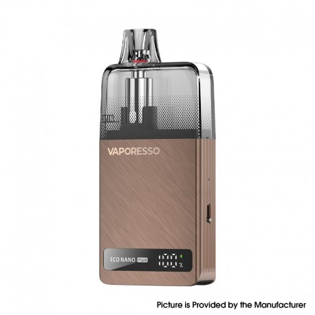 [Ships from Bonded Warehouse] Authentic Vaporesso Eco Nano Plus 20W Pod System Kit - Mocha Brown, 1400mAh, 10ml, 0.6ohm