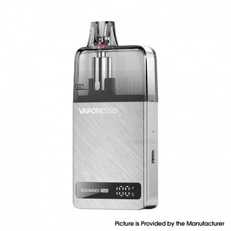 [Ships from Bonded Warehouse] Authentic Vaporesso Eco Nano Plus 20W Pod System Kit - Space Silver, 1400mAh, 10ml, 0.6ohm