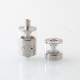 YFTK pNeumatyca Style RTA Rebuildable Tank Atomizer with 4.2ml Tank Tube - Silver, 316SS + Glass, 3.5ml, 22mm Diameter