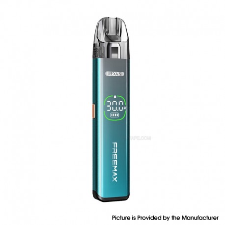 [Ships from Bonded Warehouse] Authentic FreeMax Rexa S 30W Pod System Kit - Cyan, 1300mAh 2ml, 0.6ohm