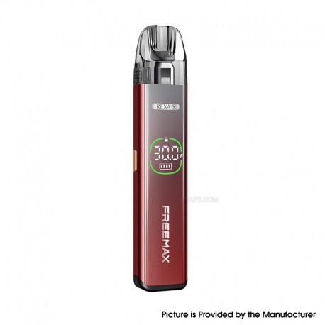 [Ships from Bonded Warehouse] Authentic FreeMax Rexa S 30W Pod System Kit - Red, 1300mAh 2ml, 0.6ohm