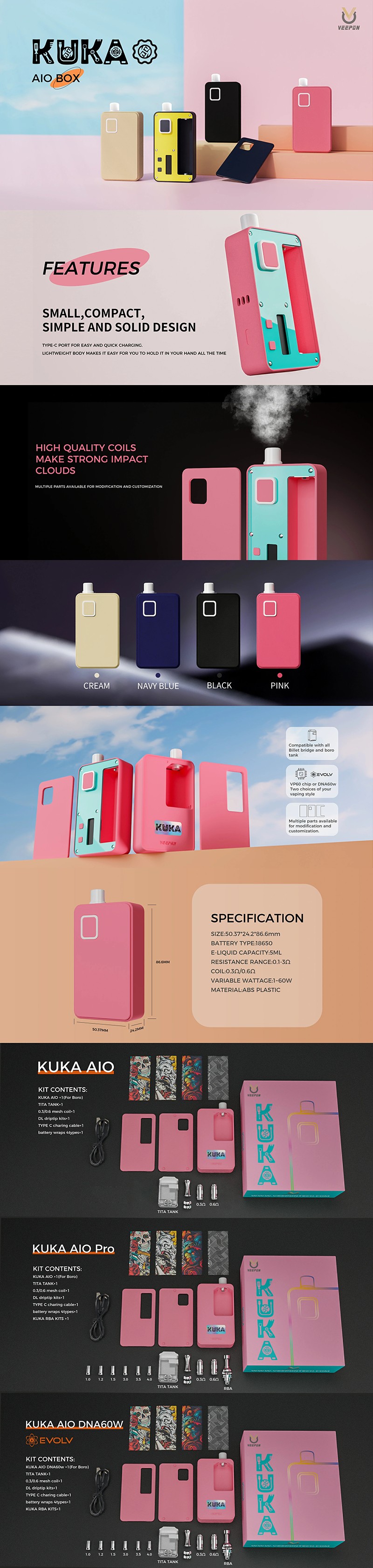 Veepon Kuka AIO Boro Box Mod Kit