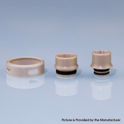 Authentic L.P MODS Decree RDA Replacement AFC Ring + 510 Drip Kit - Beige, PEK