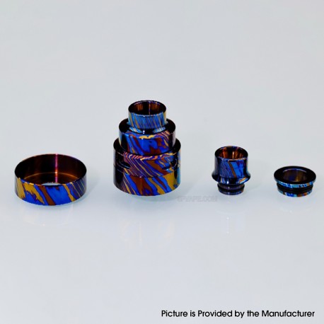 Authentic L.P. Mods Decree RDA Rebuildable Dripping Atomizer - Timascus, Single / Dual Coil, BF Pin, 22mm / 24mm Diameter