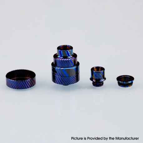 Authentic L.P. Mods Decree RDA Rebuildable Dripping Atomizer - Zirconium Ti, Single / Dual Coil, BF Pin, 22mm / 24mm Diameter