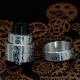 Authentic L.P. Mods Decree RDA Rebuildable Dripping Atomizer - Damascus Pattern, Single / Dual Coil, BF Pin, 22mm / 24mm Dia