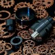 Authentic L.P. Mods Decree RDA Rebuildable Dripping Atomizer - Black, Single / Dual Coil, BF Pin, 22mm / 24mm Diameter
