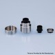 Authentic L.P. Mods Decree RDA Rebuildable Dripping Atomizer - Silver, Single / Dual Coil, BF Pin, 22mm / 24mm Diameter