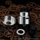 Authentic L.P. Mods Decree RDA Rebuildable Dripping Atomizer - Silver, Single / Dual Coil, BF Pin, 22mm / 24mm Diameter