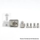 Authentic Veepon Tita RBA Tank Kit for DotAio / Tita AIO - Brushed Silver, 5 PCS Pins 1.0, 1.5, 2.0, 2.5, 3.0mm, 3.0ml