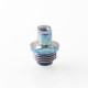 Authentic MK MODS Toxic Titanium Inner Set + Drip Tip Set for BB / Billet - Light Blue, Square Button