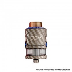 Authentic DEJAVU RDTA V2 Rebuildable Dripping Tank Atomizer - Fiber Engrave Blue, 5.2ml, 26mm Diameter