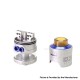 Authentic DEJAVU RDTA V2 Rebuildable Dripping Tank Atomizer - Fiber Engrave Blue, 5.2ml, 26mm Diameter